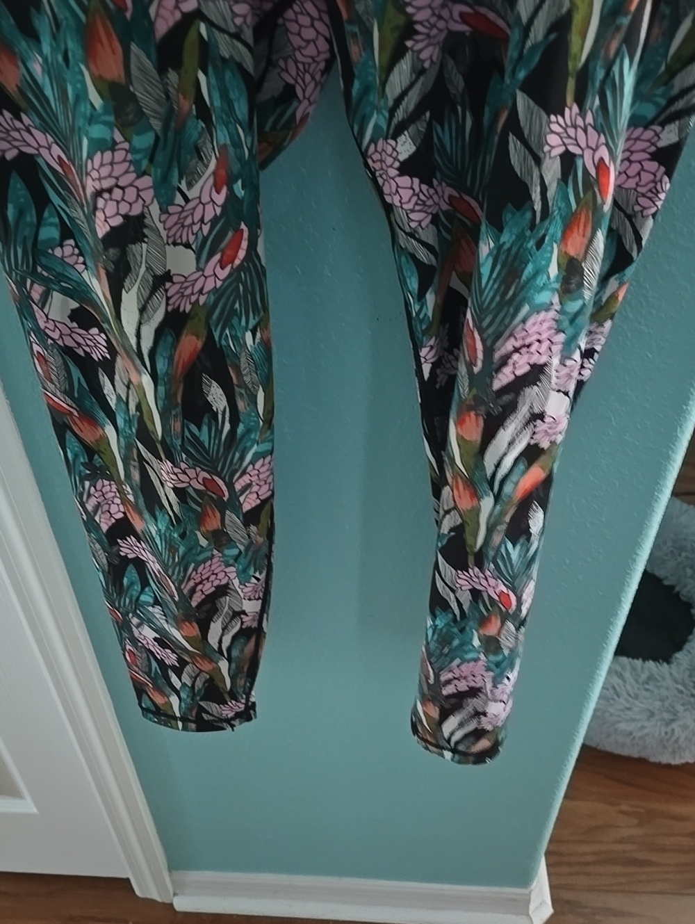 MINKPINK Floral Tropical Leggings in Black, Teal and Pink